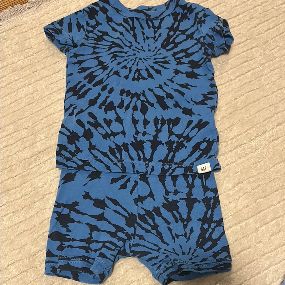 Gap Blue and Black Tie-Dye Kids PJ Set